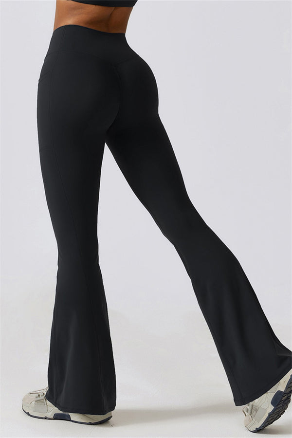 Elara Flared Legging with Scrunch | Aloë