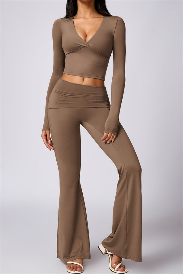 Farah Flared Legging zonder Scrunch | Soft Charcoal