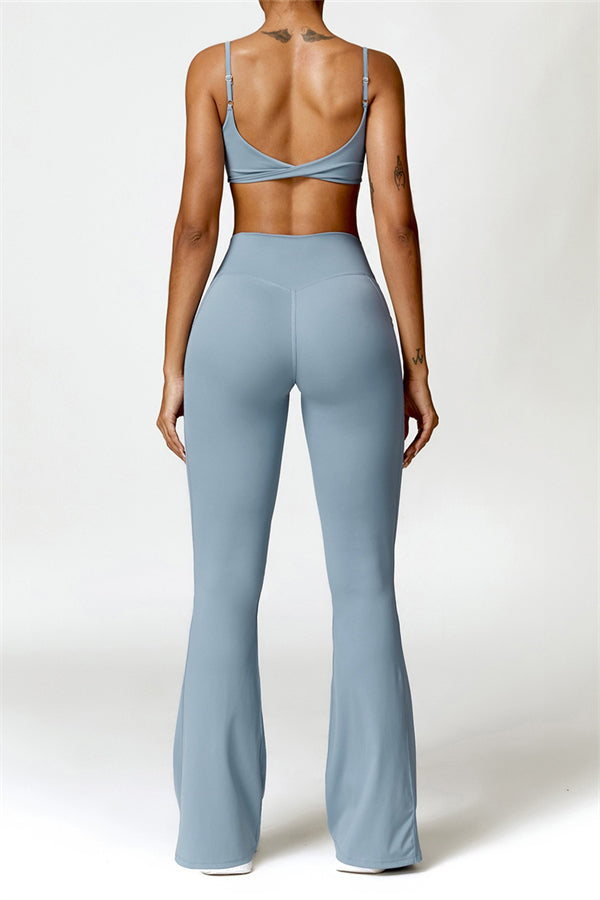 Emma Olivia Flared Legging with Scrunch | Deep Cinnamon