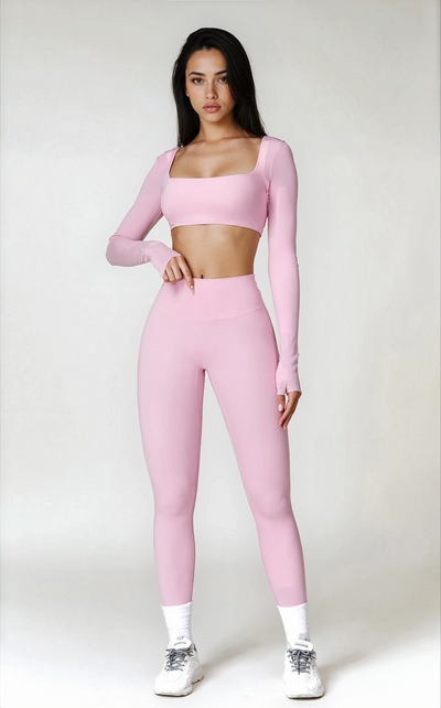 Skylar Legging with Scrunch | Pilates Pink
