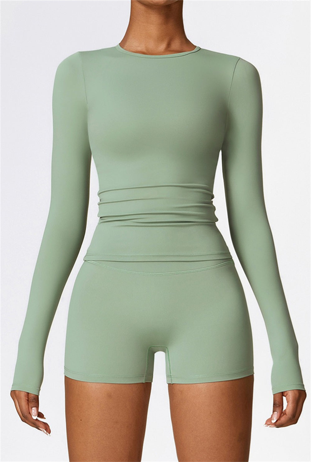 Lila Long Sleeve Top | Light Grey