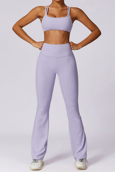 Sofia Flared Legging with Scrunch | Vanilla