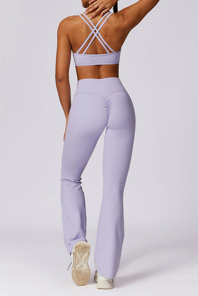 Sofia Flared Legging with Scrunch | Vanilla