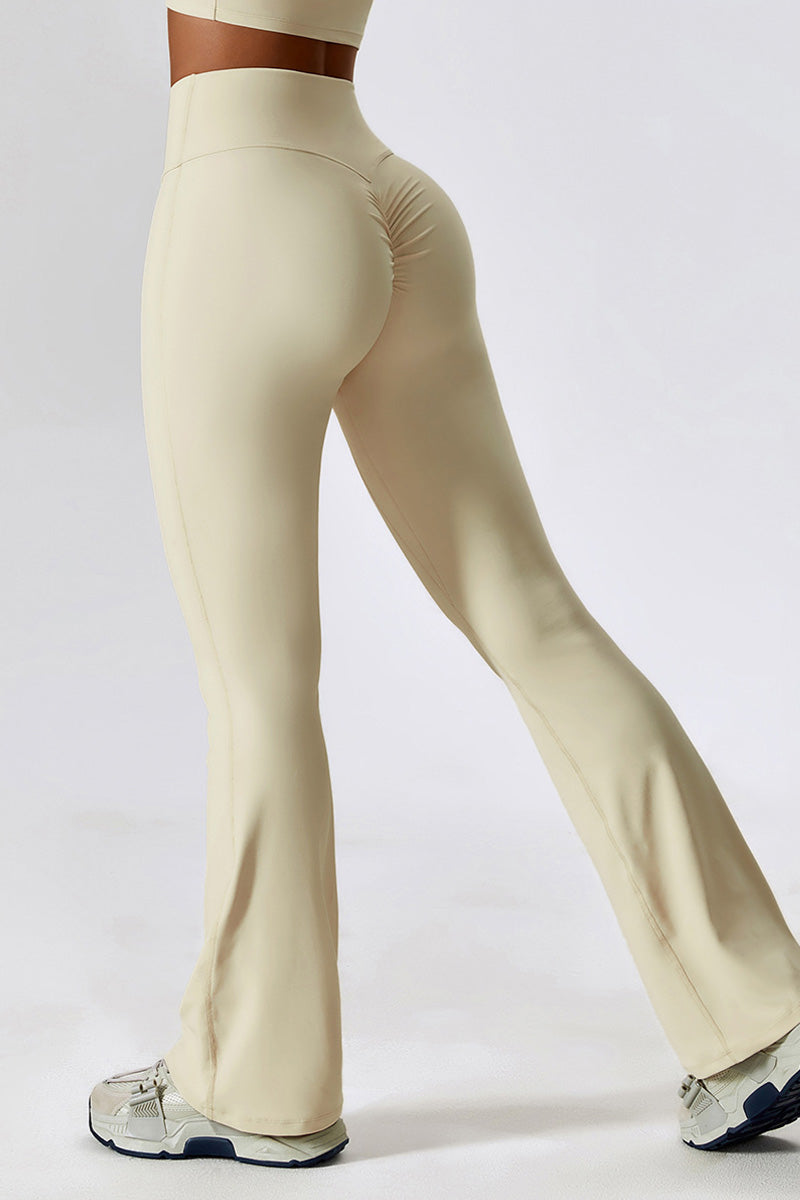 Sofia Flared Legging with Scrunch | Vanilla