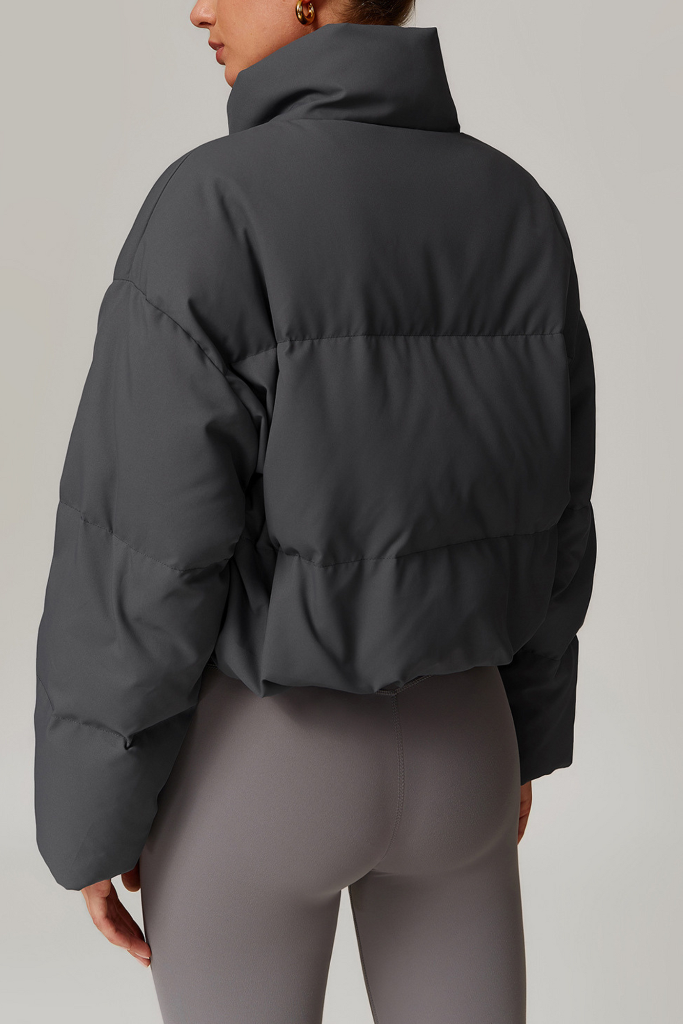 Serine Oversized Bomber Jacket | Grey
