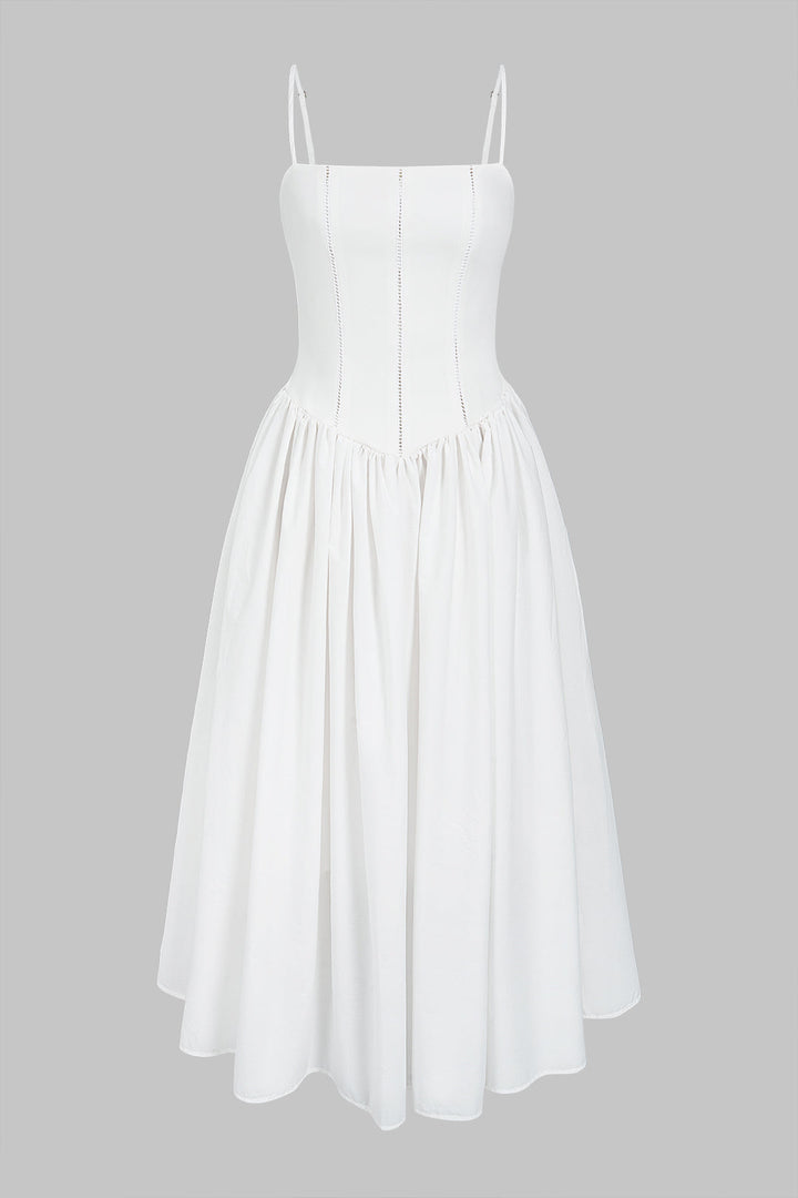 Solid Cut Out Slip Sleeveless Maxi Dress