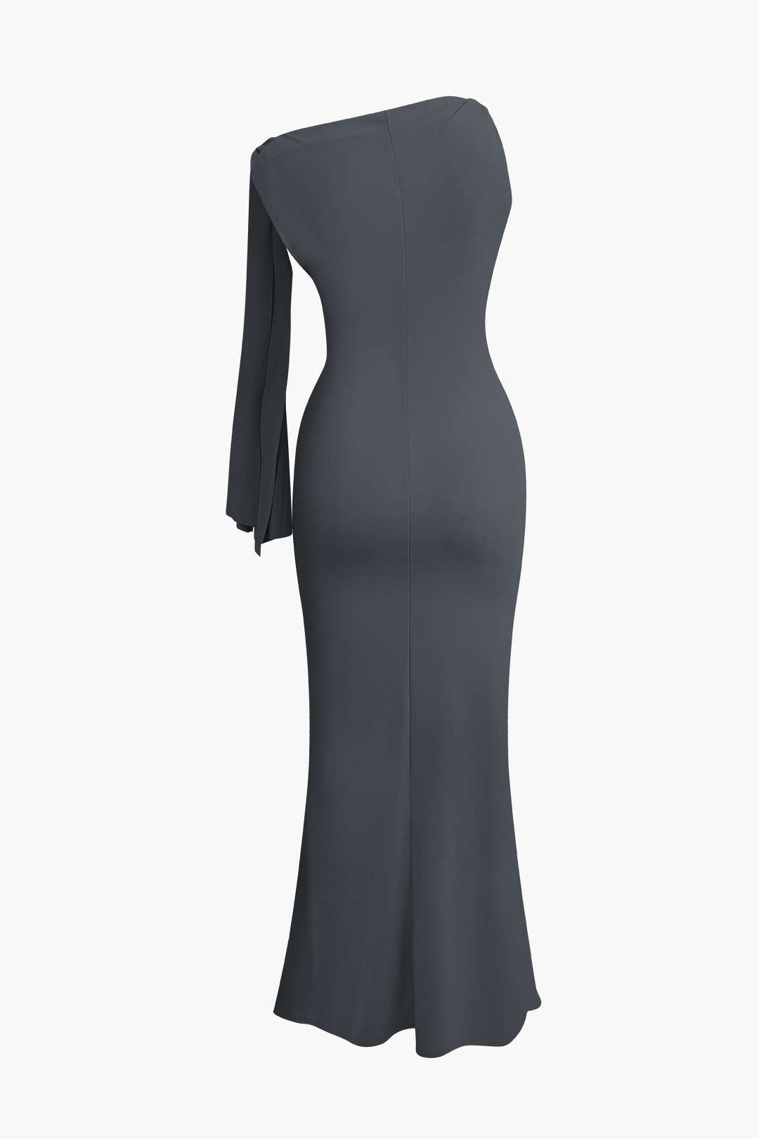 Asymmetrical Twist-Knot Mermaid Maxi Dress