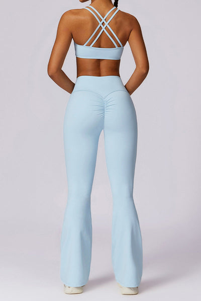 Sofia Flared Legging with Scrunch | Vanilla