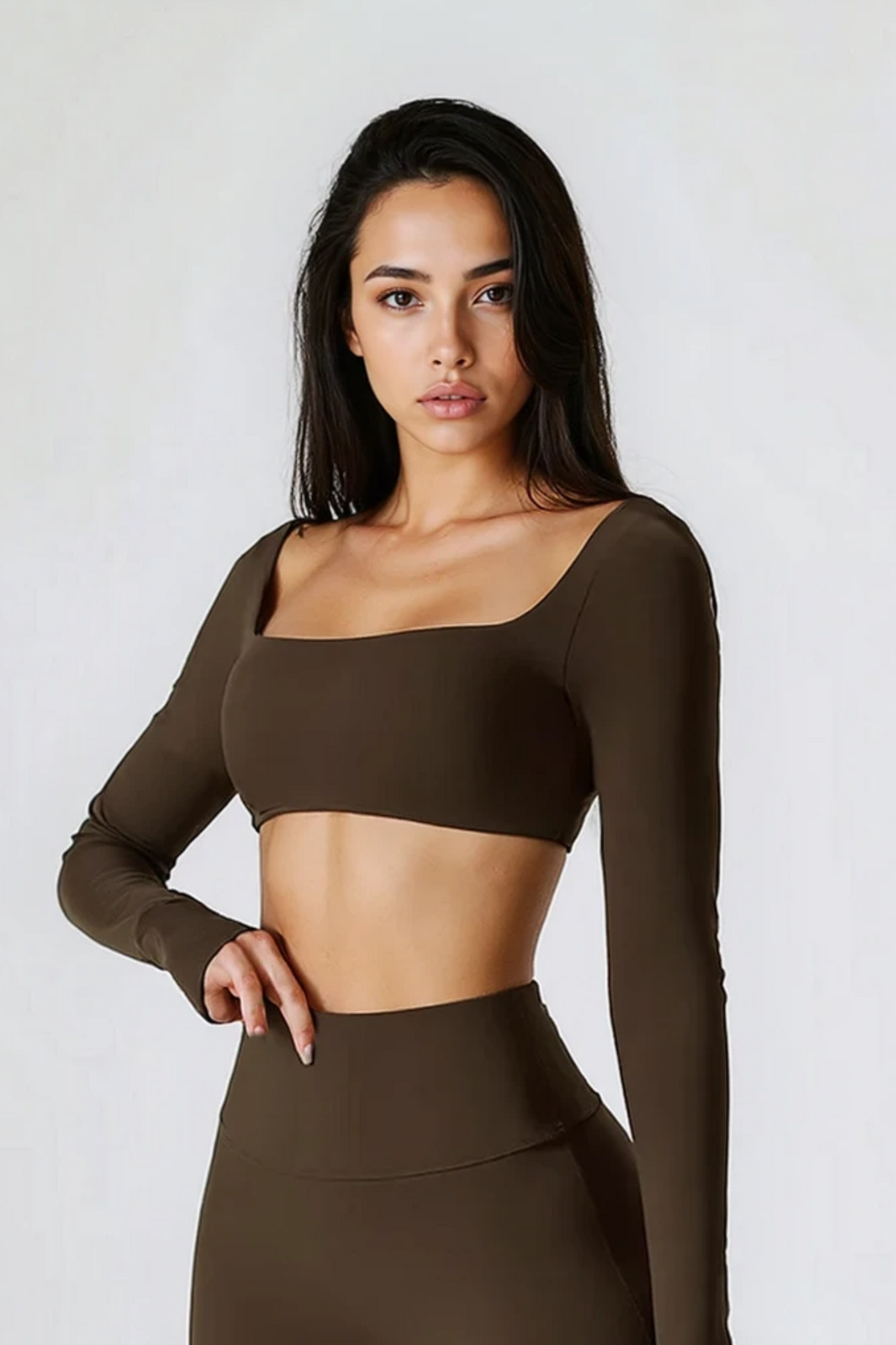 Mia Crop Top | Rich Cocoa