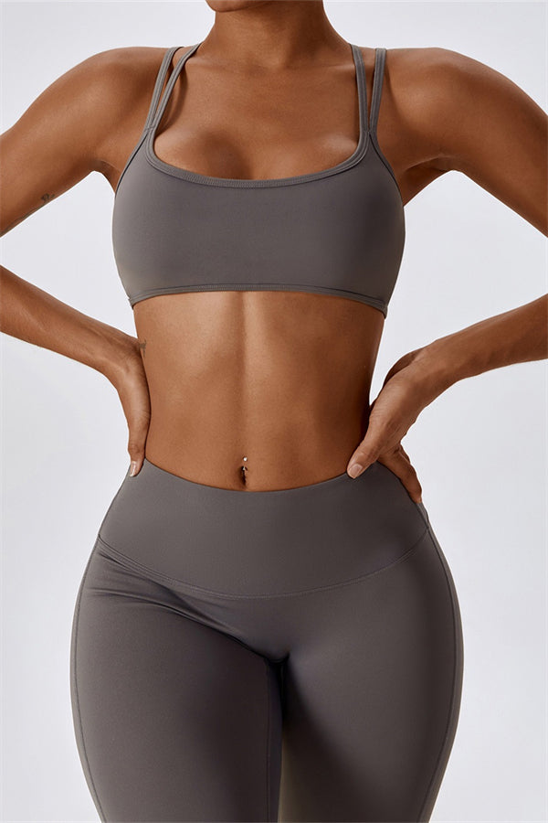 Laura Sport Bra | Graphite Taupe