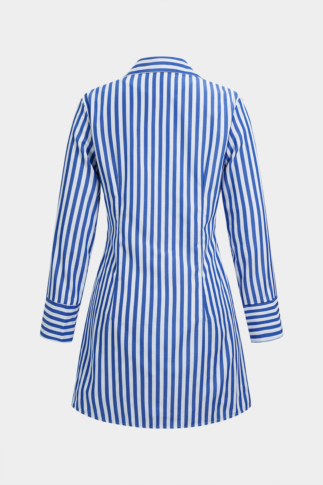Stripes Print Long Sleeve Mini Dress