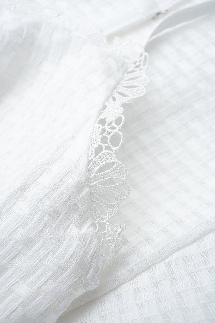 Lace Trim Ruched Slip Sleeveless Maxi Dress