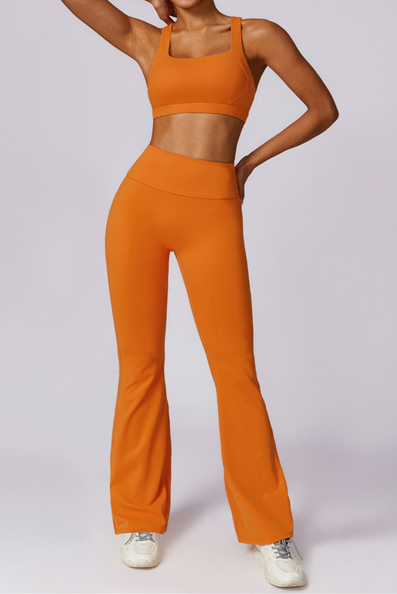 Sofia Flared Legging with Scrunch | Vanilla