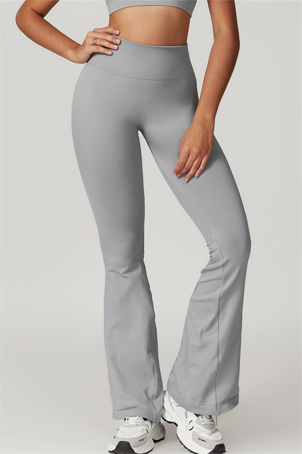 Hazel Flared Legging met Scrunch | Ice Grey