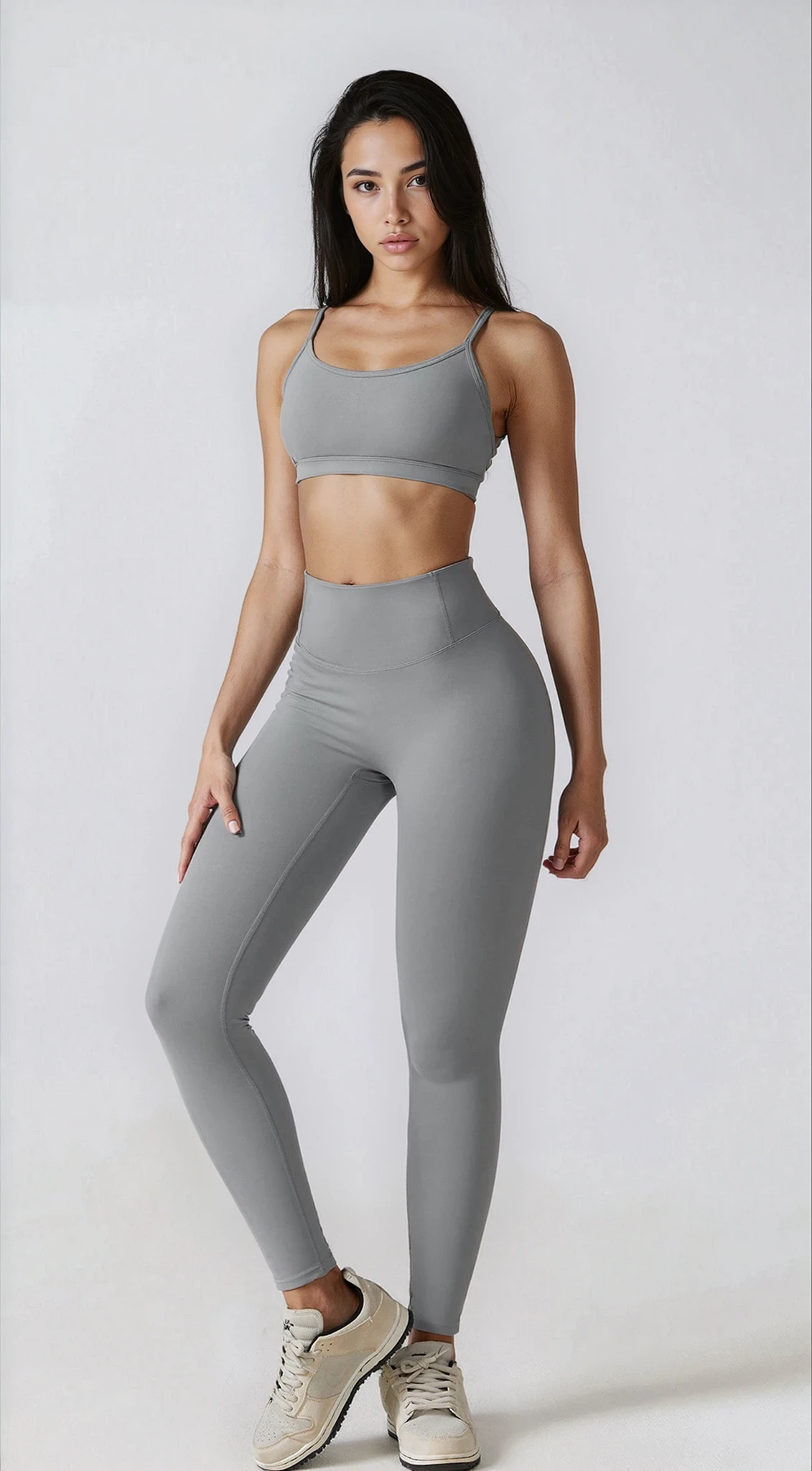 Danica Legging with Scrunch | Light Grey