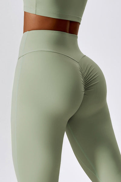 Sofia Flared Legging with Scrunch | Vanilla