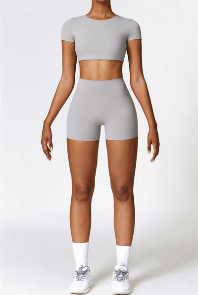 Lina Crop Top | Light Grey