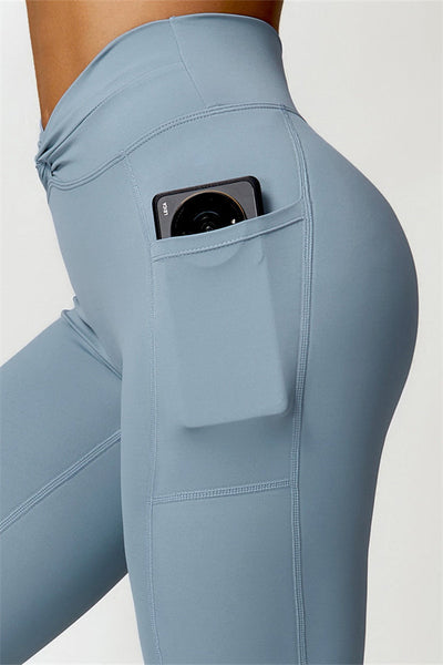 Emma Olivia Flared Legging with Scrunch | Deep Cinnamon