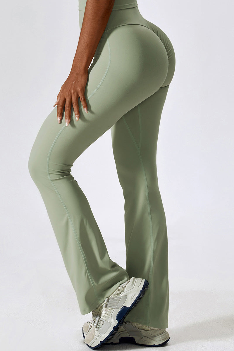 Sofia Flared Legging with Scrunch | Vanilla
