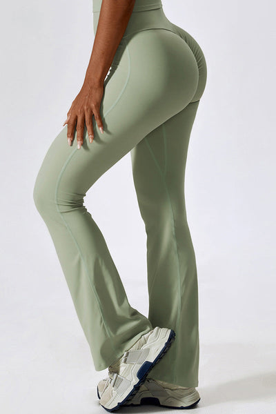 Sofia Flared Legging with Scrunch | Vanilla