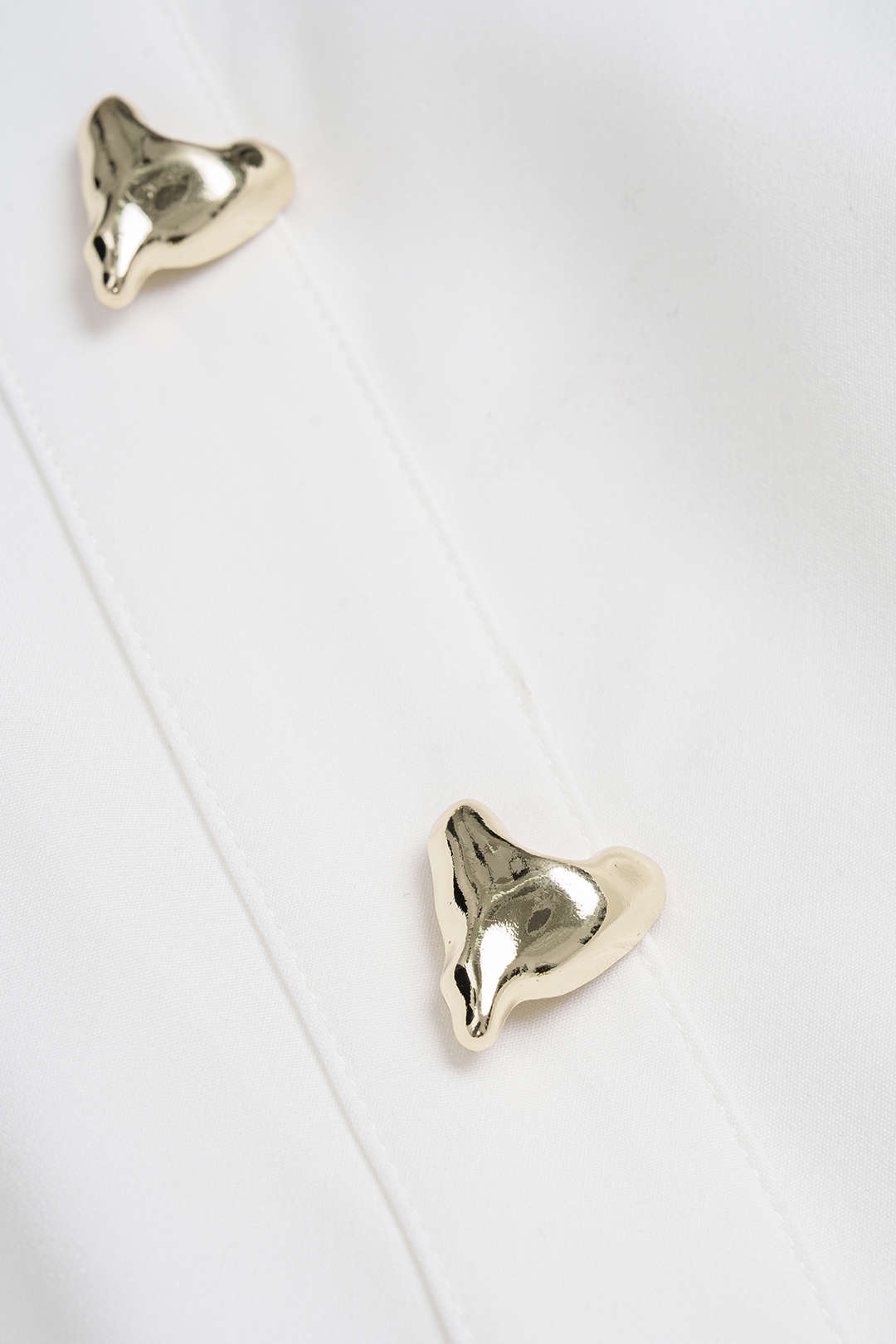 Round Neck Metallic Heart Button Sleeveless Mini Dress