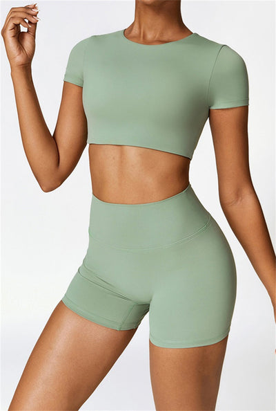 Lina Crop Top | Light Grey