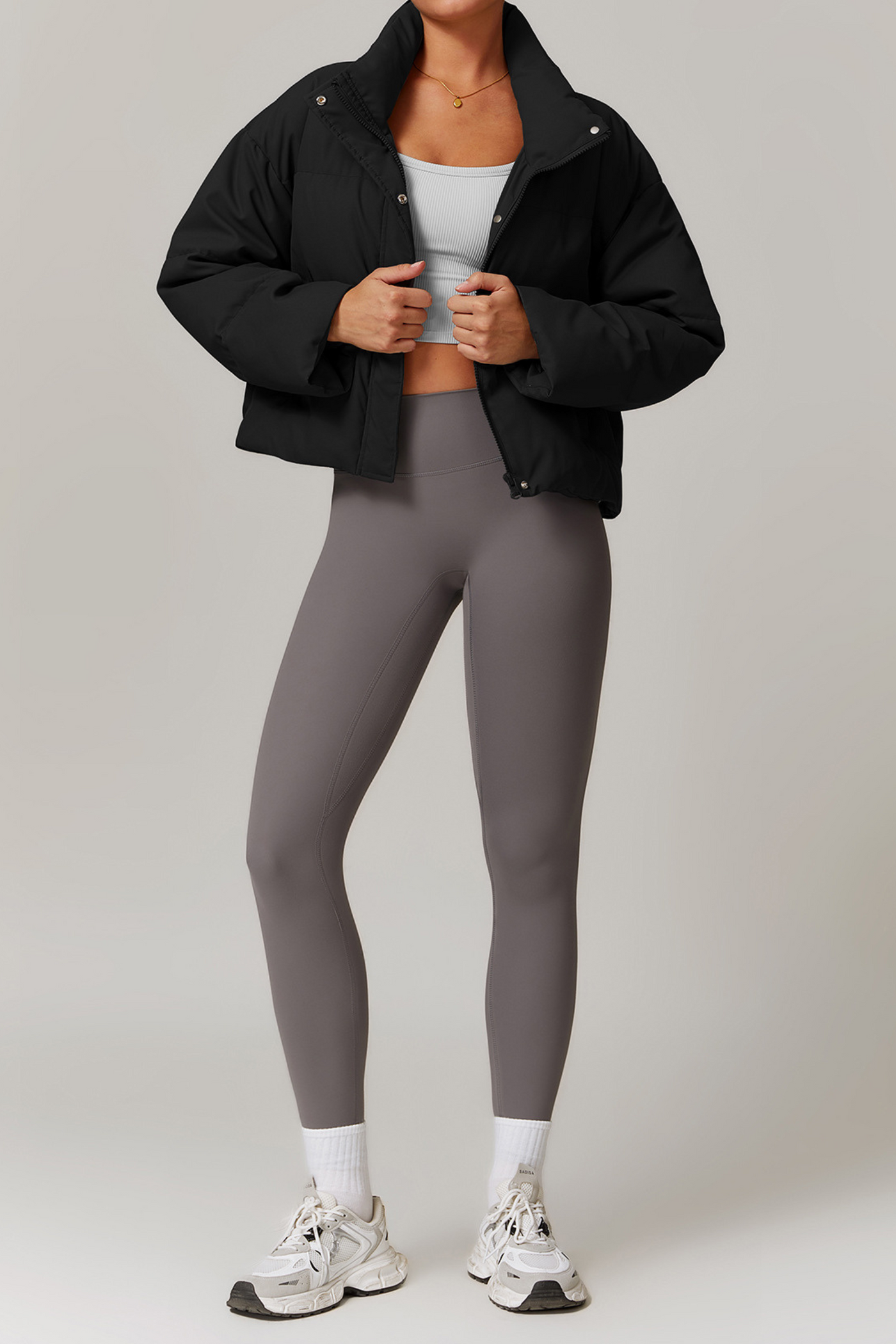 Serine Oversized Bomber Jacket | Grey