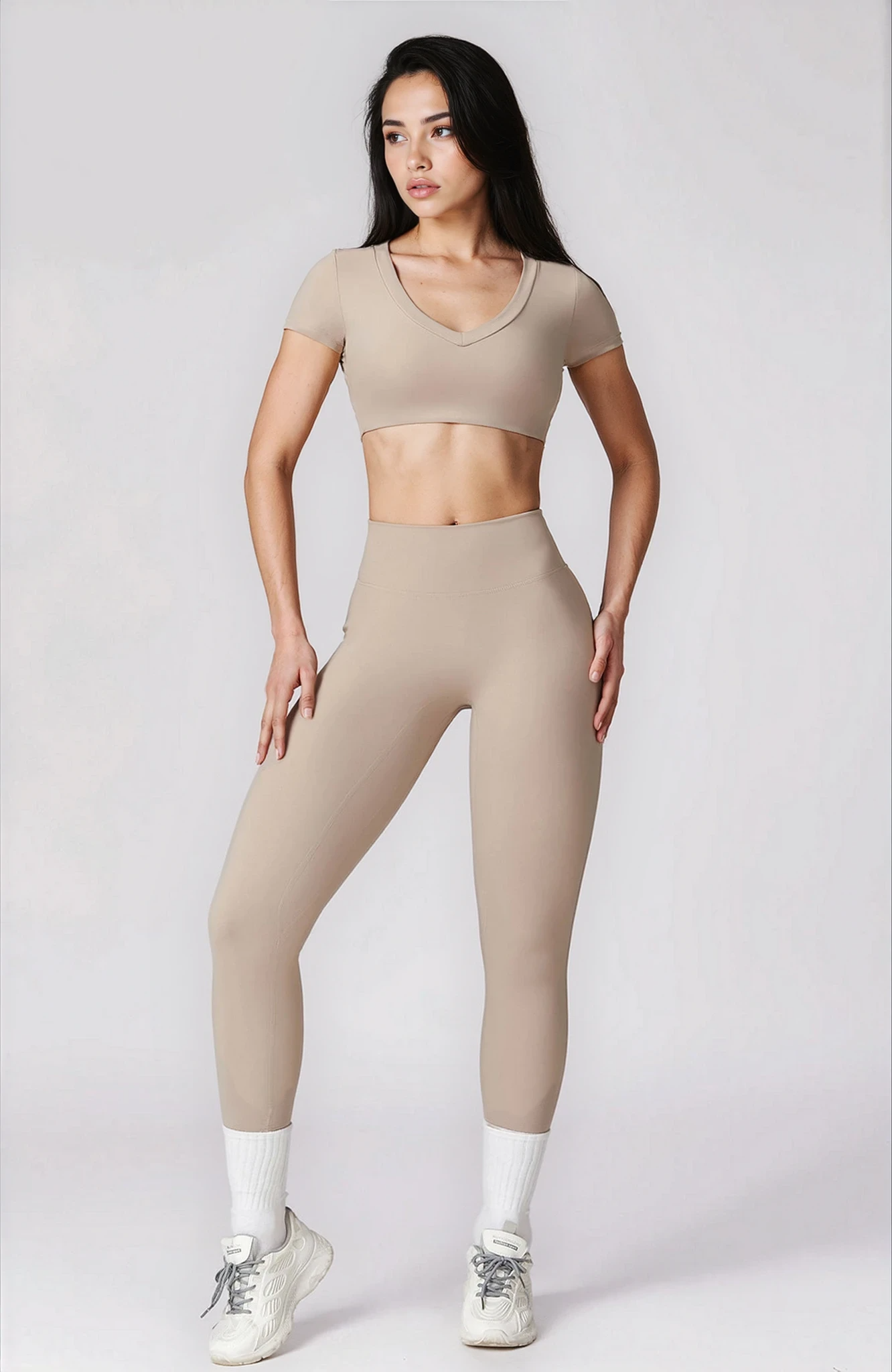 Skylar Legging with Scrunch | Almond