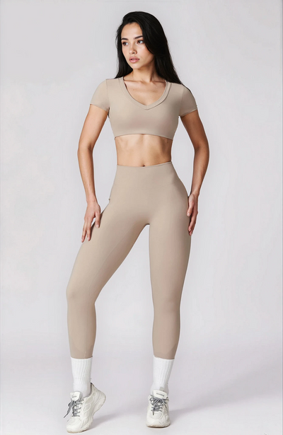 Skylar Legging with Scrunch | Almond