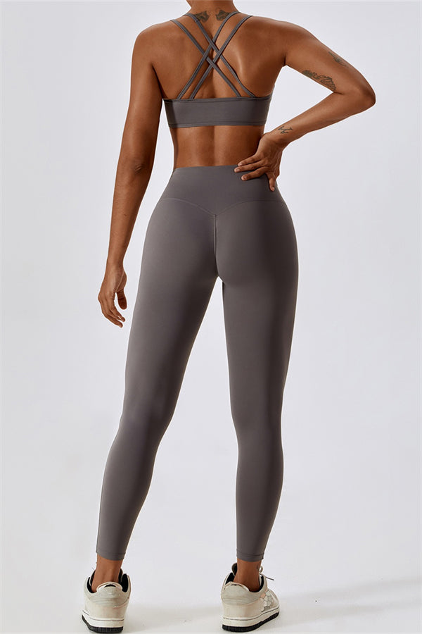 Laura Sport Bra | Graphite Taupe