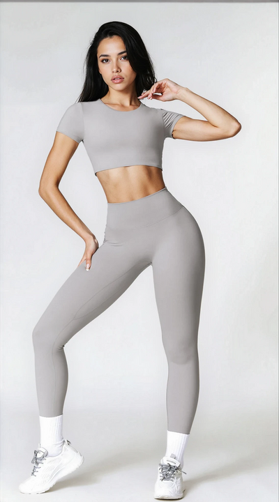 Allison Legging without Scrunch | Light Grey