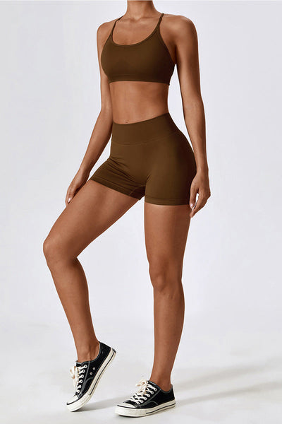 Aria Short with Scrunch | Burgundy