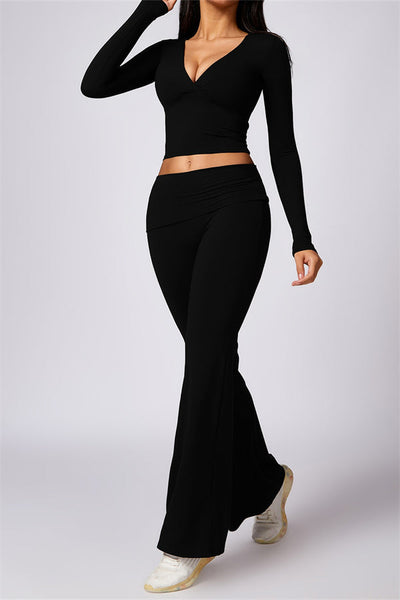 Farah Flared Legging zonder Scrunch | Soft Charcoal