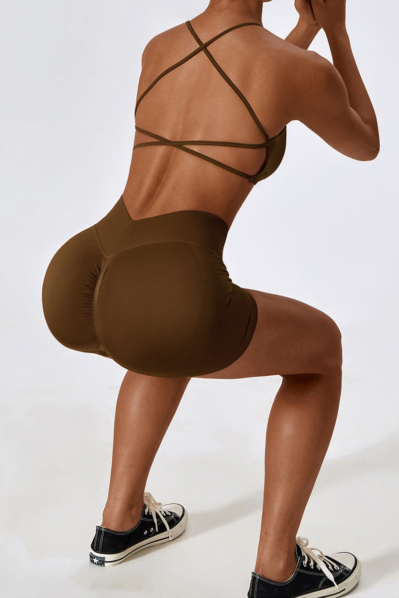 Aria Short with Scrunch | Burgundy
