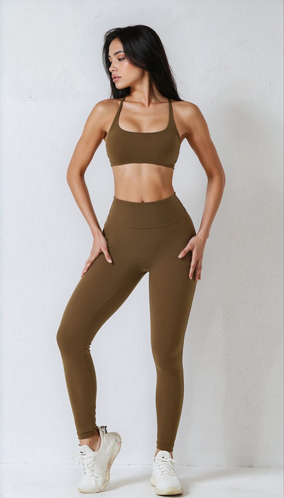 Angel Legging with Scrunch | Earth Brown
