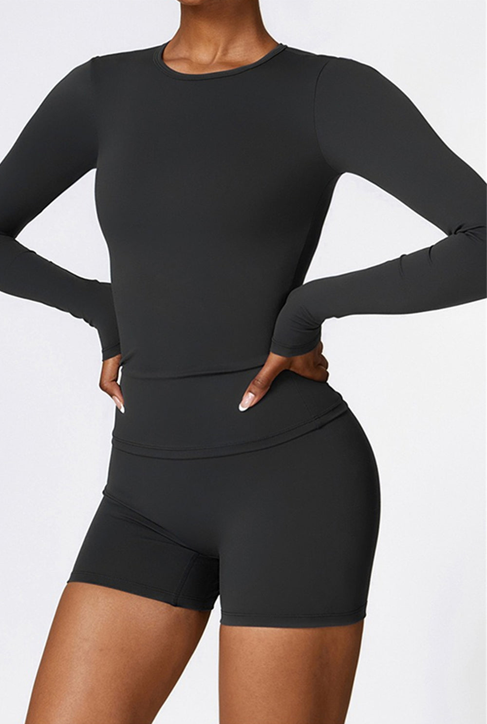 Lila Long Sleeve Top | Light Grey