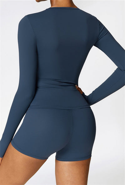 Lila Long Sleeve Top | Light Grey