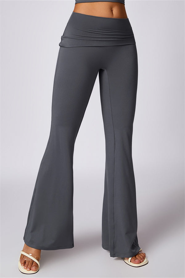 Farah Flared Legging zonder Scrunch | Soft Charcoal