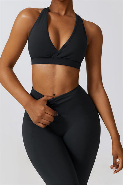 Noir Sport Bra | Aloë