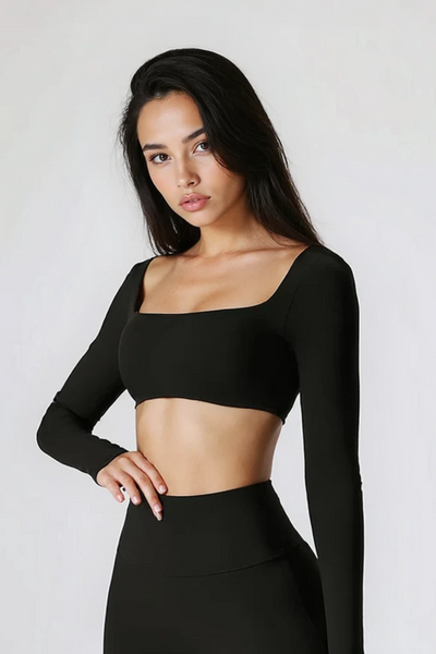 Mia Crop Top | Black
