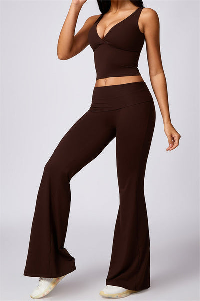 Farah Flared Legging zonder Scrunch | Soft Charcoal