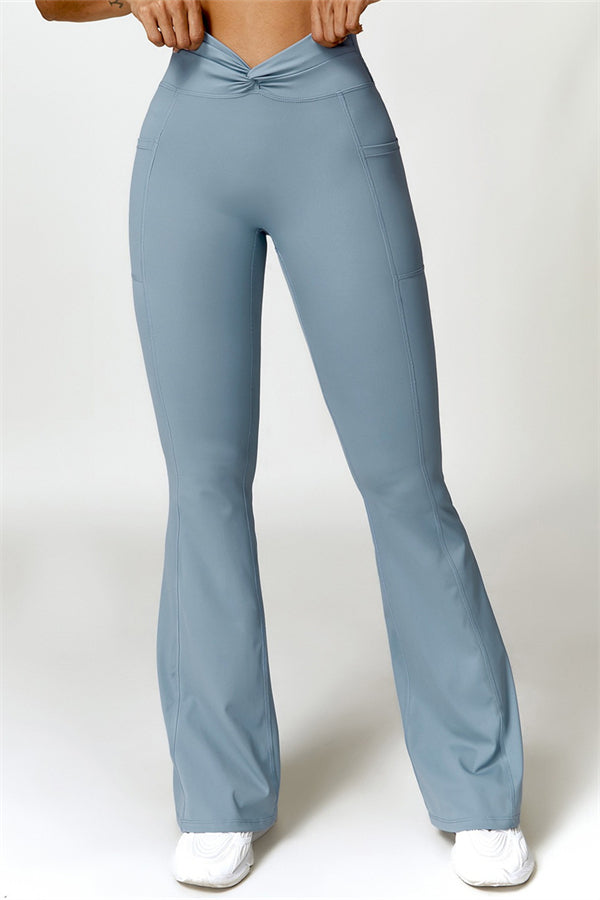 Emma Olivia Flared Legging with Scrunch | Deep Cinnamon
