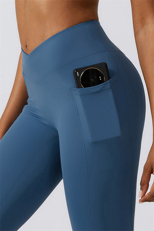 Elara Flared Legging with Scrunch | Aloë