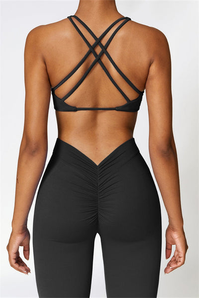 Madison Flared Legging with Scrunch | Stone