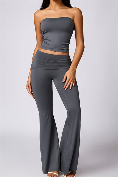 Farah Flared Legging zonder Scrunch | Soft Charcoal