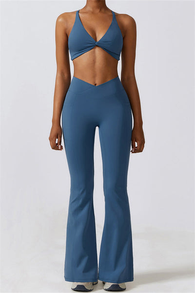Elara Flared Legging with Scrunch | Aloë