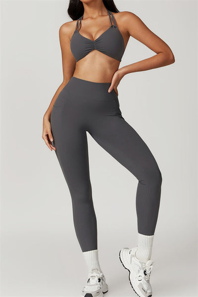 Amelia Sport Bra | Steel Grey