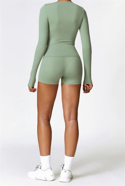 Lila Long Sleeve Top | Light Grey