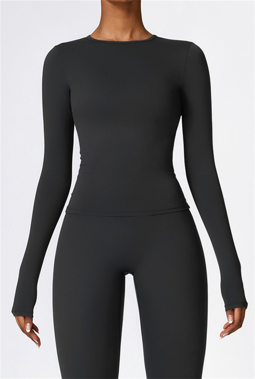 Lila Long Sleeve Top | Light Grey