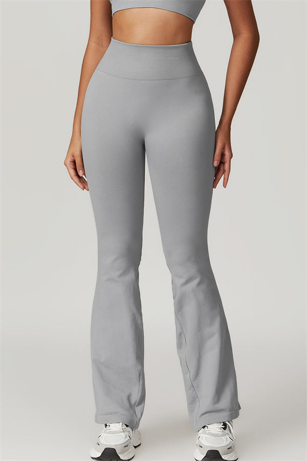 Hazel Flared Legging met Scrunch | Ice Grey